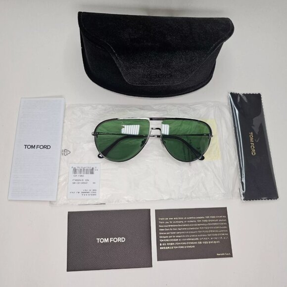 Tom Ford Green Metal Men's 60mm Sunglasses - Picture 5 of 6